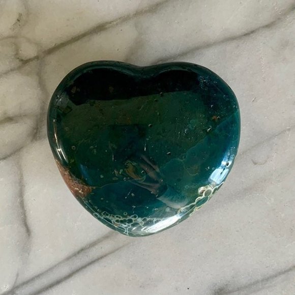 Ocean Jasper Heart - Picture 2 of 9